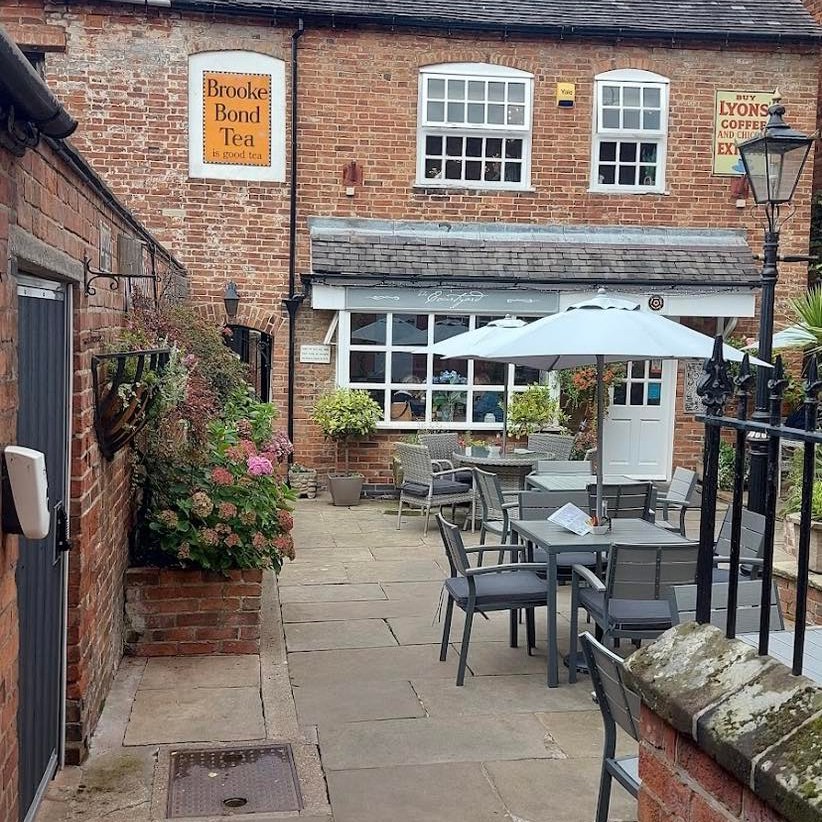 The courtyard outdoor seating area